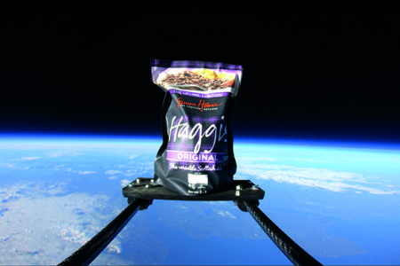 Simon Howie launches the first ever haggis into space