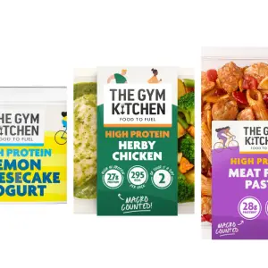 The Gym Kitchen products showcasing high‑protein ready meal NPD