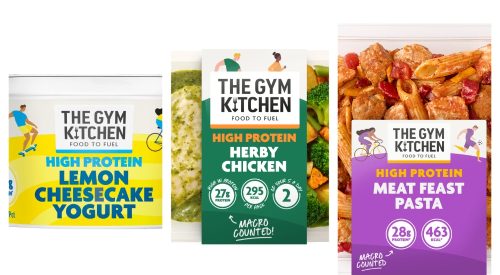 The Gym Kitchen products showcasing high‑protein ready meal NPD