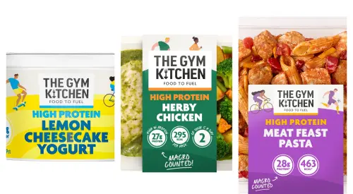 The Gym Kitchen products showcasing high‑protein ready meal NPD