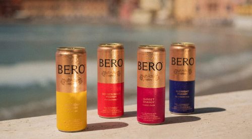 Cans of BERO’s new seasonal shandy range in four fruit‑forward flavours.