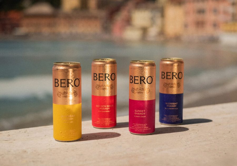 Cans of BERO’s new seasonal shandy range in four fruit‑forward flavours.