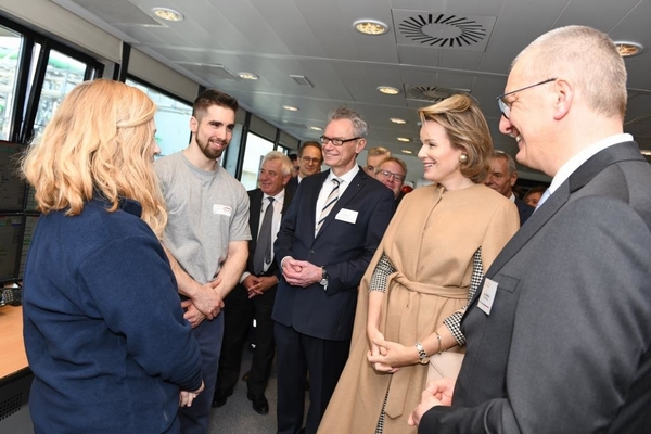 The Queen of Belgium visits BioWanze site