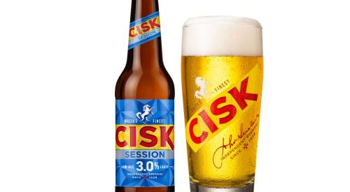 Cisk Session 3.0% low‑alcohol lager bottle and can showcasing the brand’s new sessionable launch