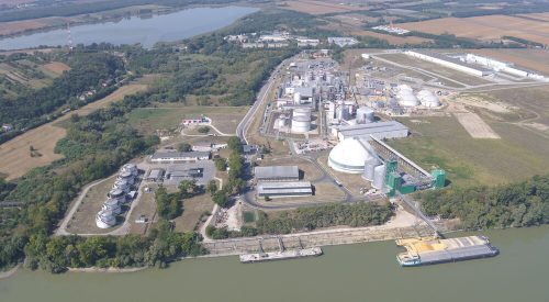 Aerial view of the expanding ClonBio Foods ingredient production campus in Dunaföldvár, Hungary, scheduled to open in 2027