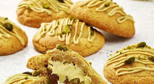 Dawn Foods Delicream Pistachio, Crunchy Bueno and White Choc bakery fillings.