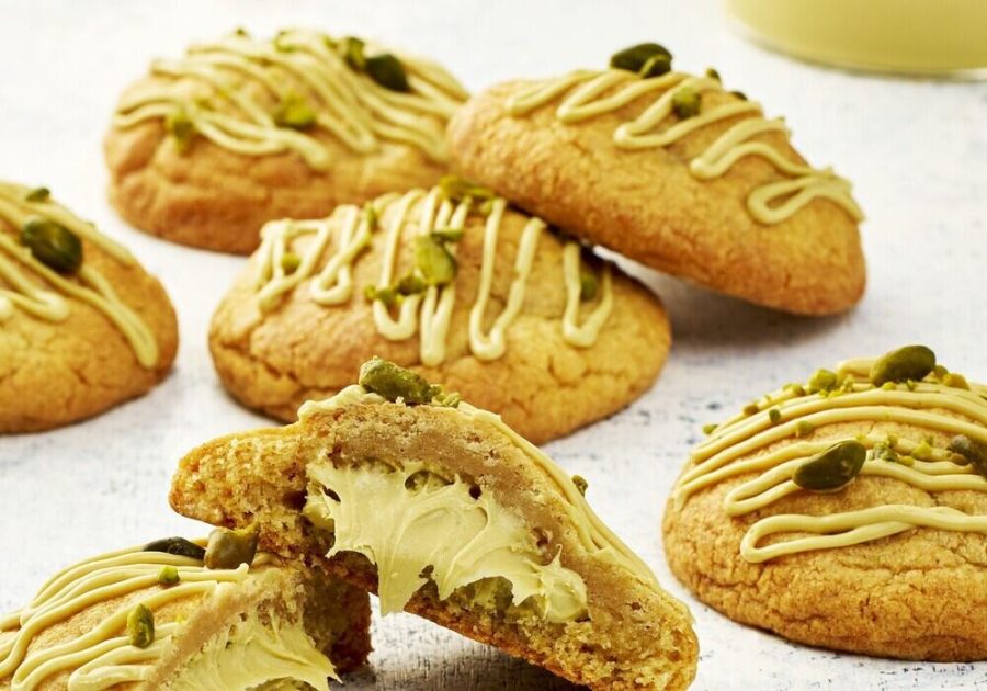 Dawn Foods Delicream Pistachio, Crunchy Bueno and White Choc bakery fillings.