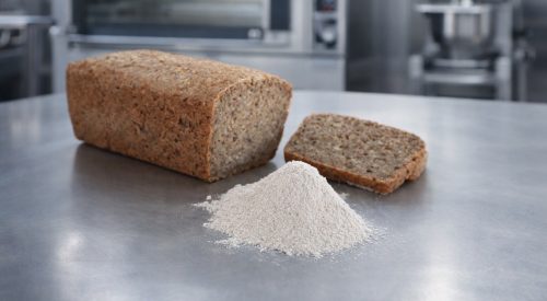 Gluten‑free bread loaf showing improved structure from fermented binder.