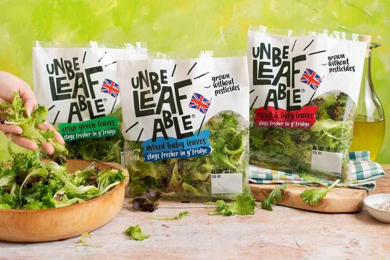 Vertically farmed leafy salads now available in Tesco Food and Drink