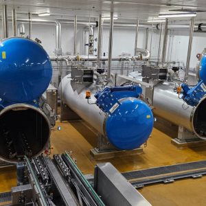 Holmach, Lagarde and Jorgensen sustainable processing and robotics installed on Mr Kipling steam pudding line