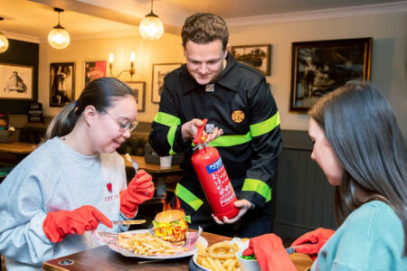 Too hot to handle - pub chain launches new dining experience with flaming food and fire marshalls