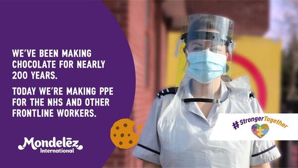 Mondelēz International uses 3D chocolate-making technology to make medical visors for NHS and frontline staff