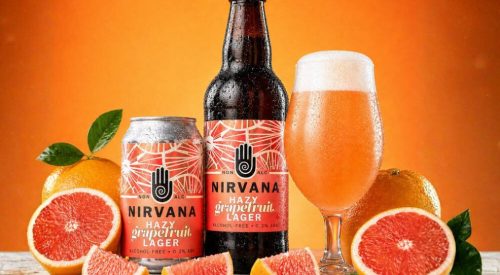 Hazy Grapefruit Lager from Nirvana Brewery showcasing fruit‑forward alcohol‑free beer