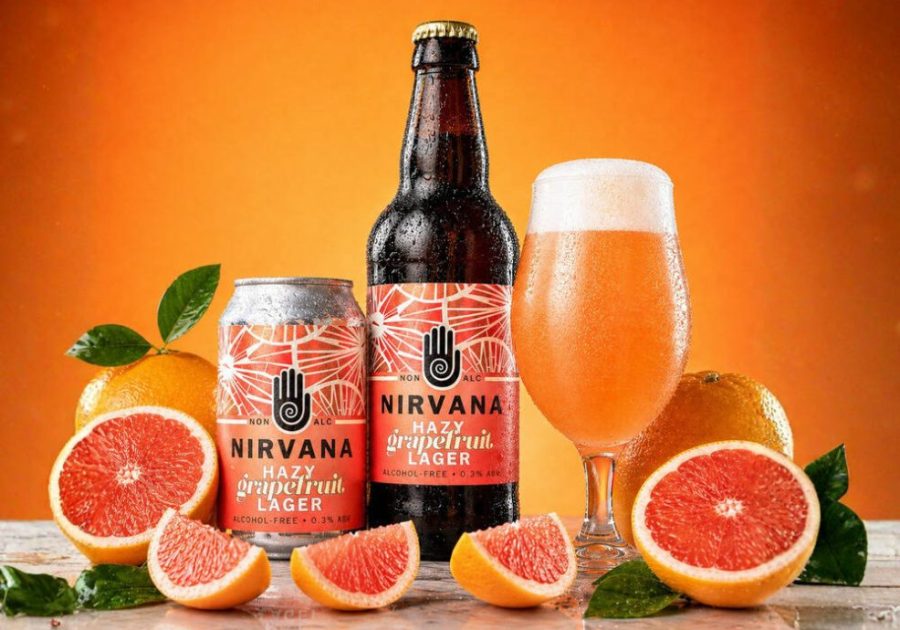 Hazy Grapefruit Lager from Nirvana Brewery showcasing fruit‑forward alcohol‑free beer
