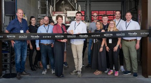 Stainless‑steel dealcoholisation equipment at Dealco Swiss, where Solos’ Aroma Recovery System is integrated to produce premium alcohol‑removed wines.
