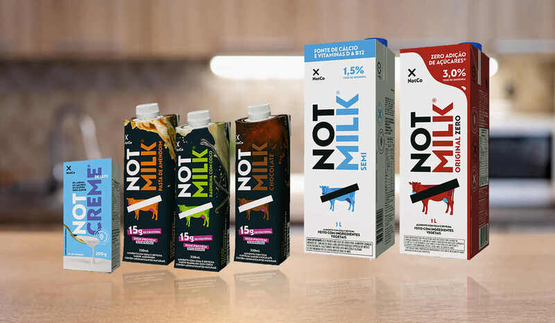 NotCreme and NotMilk High Protein products in combismile carton packs