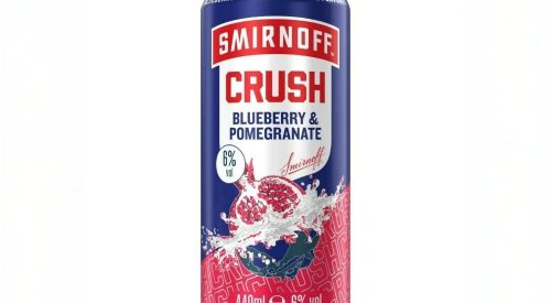A 440ml can of the new Smirnoff Crush Blueberry & Pomegranate mixed drink