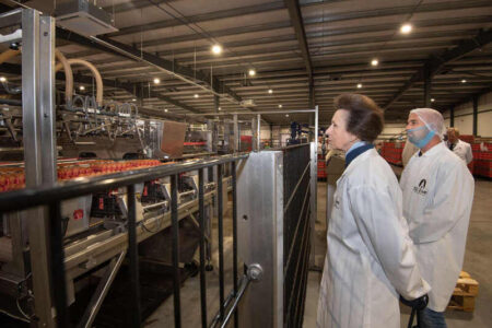 HRH The Princess Royal opens St. Ewe free range eggs packing centre