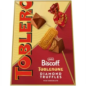 Toblerone Biscoff Diamond Truffles packaging