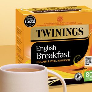 Twinings tea packs featuring new accessible QR codes designed for blind and partially sighted consumers