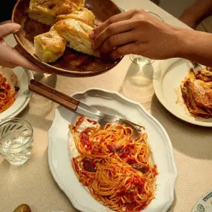 Angela Hartnett’s new Italian range for Waitrose featuring fresh pasta, sauces and focaccia.