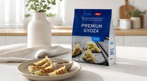 Recyclable matte MDO‑PE pouch developed by Walki and Dow for premium food packaging