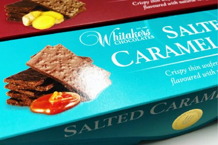 Qualvis produce bold new look for Whitakers Chocolates